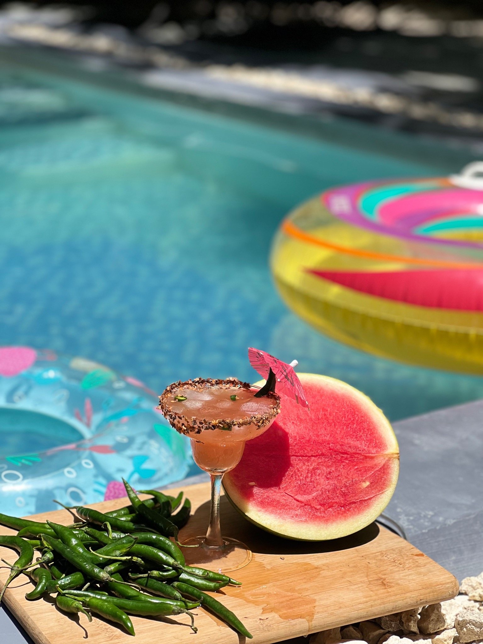 Spicy watermelon cocktail